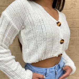 Knit cropped cardigan
